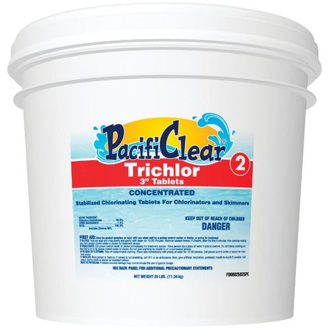 PacifiClear 3 In. Trichlor Chlorine Tablet; Mfg #F008025025PC