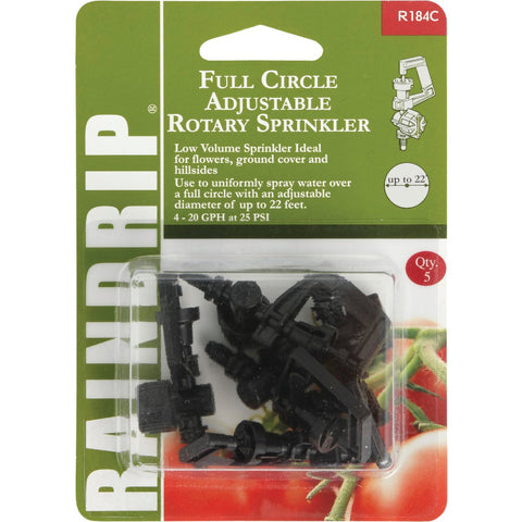 Raindrip Adjustable Rotary Sprinkler; Mfg #R184CT