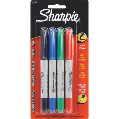 Sharpie Twin Tip Permanent Marker; Mfg #32174-SH