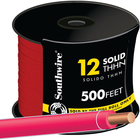 Southwire 12 AWG Solid THHN Electrical Wire; Mfg #11589958