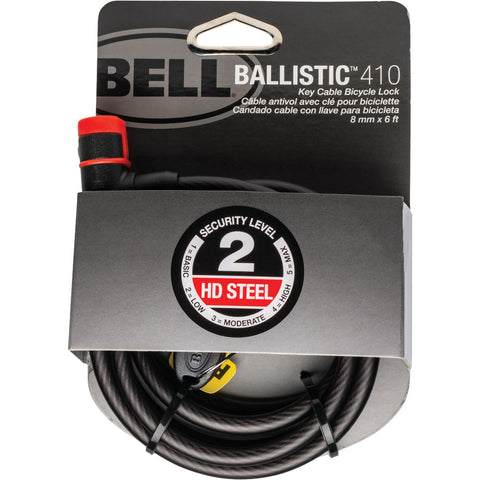 Bell Sports Ballistic 410 Steel Cable Bicycle Lock; Mfg #7122013