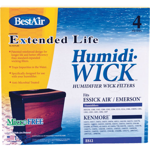 BestAir Extended Life Humidi-Wick ES12 Humidifier Wick Filter; Mfg #ES12-2