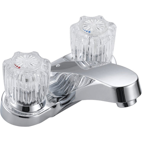 Home Impressions 2 Acrylic Handle 4 In. Centerset Bathroom Bathroom Faucet; Mfg #F512C044CP-JPA9