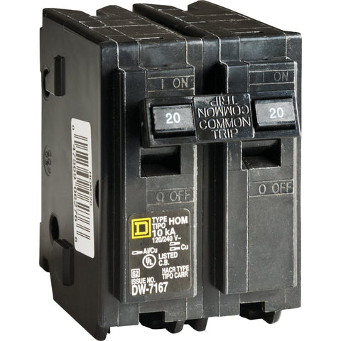 Square D Homeline Circuit Breaker; Mfg #HOM220CP