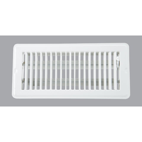 Home Impressions Steel Floor Register; Mfg #1FL0410WH-NH