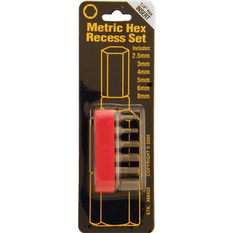 Best Way Tools 6-Piece Hex Metric Insert Screwdriver Bit Set; Mfg #B86420