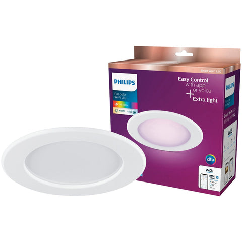 Philips Smart Tunable Full Color WiFi LED Recessed Light Kit; Mfg #562314