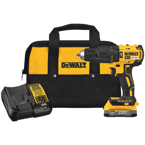 DeWalt 20V MAX POWERSTACK Brushless Cordless Hammer Driver Kit; Mfg #DCD778E1