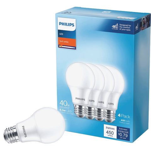 Philips A19 Medium LED Light Bulb; Mfg #565341