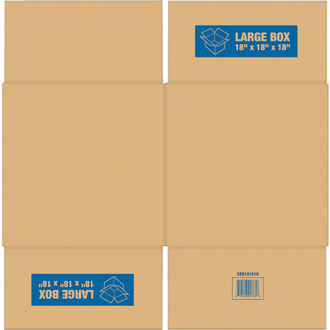 Square Built Cardboard Moving Box; Mfg #SBB181818