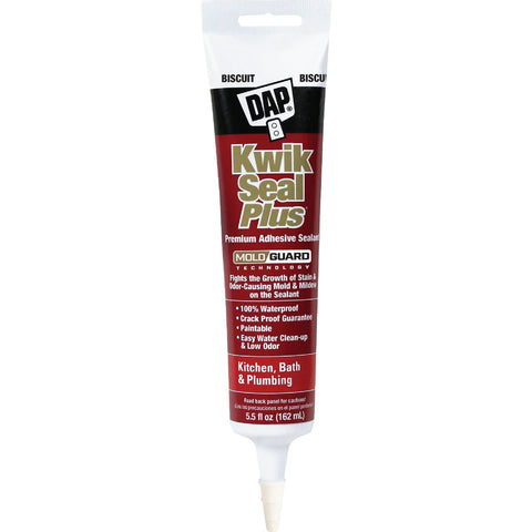 DAP KWIK SEAL PLUS Premium Siliconized Kitchen & Bath Adhesive Sealant; Mfg #7079818539