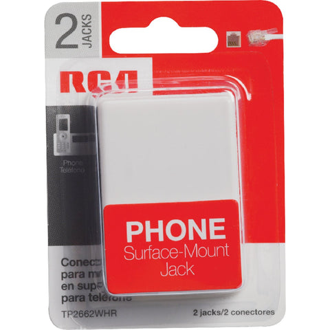 RCA Duplex Telephone Jack; Mfg #TP2662WHR