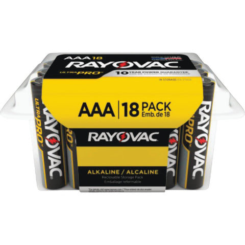 Rayovac UltraPro AAA Alkaline Battery; Mfg #ALAAA-18PPJ