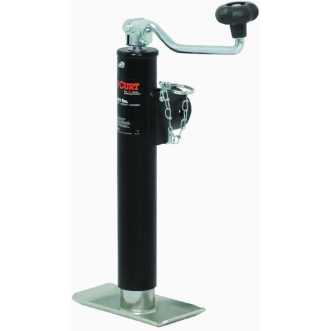 Curt 2000 Lb. Pipe-Mount Swivel Jack With Top Handle, 10 In. Travel; Mfg #28320
