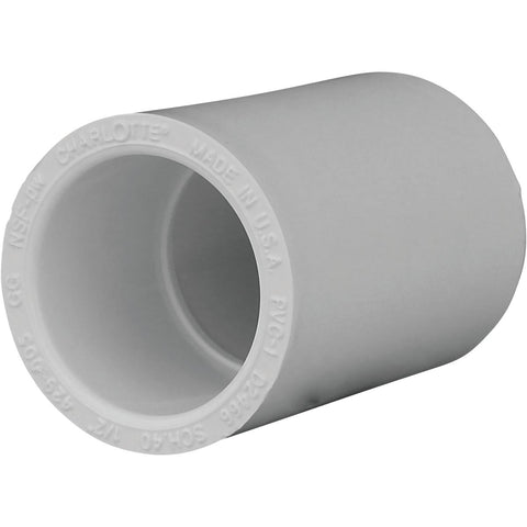 Charlotte Pipe Schedule 40 Pressure PVC Coupling; Mfg #PVC 02100  0600HA