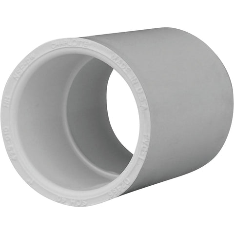 Charlotte Pipe Schedule 40 Pressure PVC Coupling; Mfg #PVC 02100C 1000HA