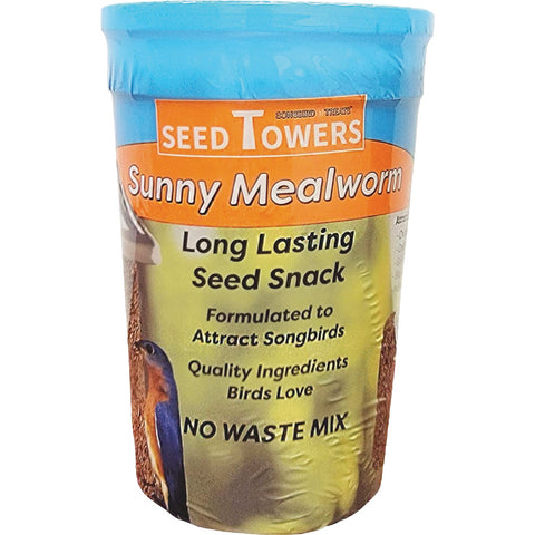 Wildlife Sciences Songbird Treats Sunny Mealworn Seed Tower; Mfg #923