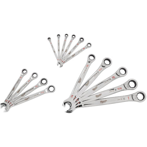 Milwaukee 15-Piece Standard Ratcheting Combination Wrench Set; Mfg #48-22-9416