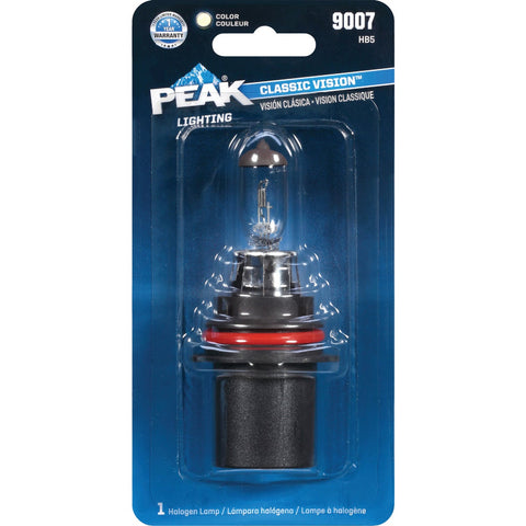 PEAK Classic Vision Halogen Automotive Bulb; Mfg #9007-BPP