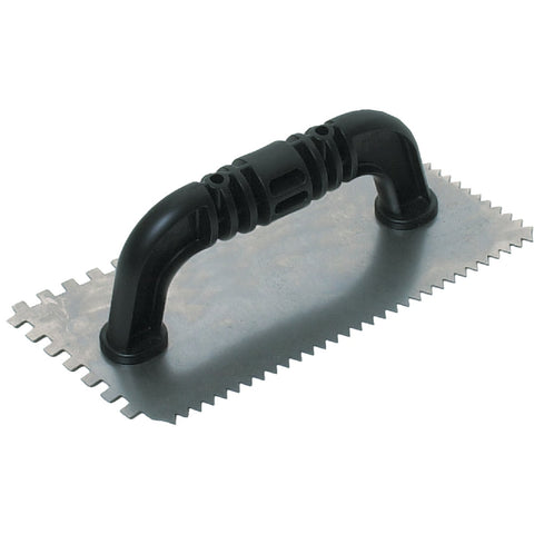 QLT Notched Trowel w/Black Handle; Mfg #16251