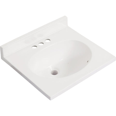 Modular Vanity Tops Oval Vanity Top w/Non-Drip Edge; Mfg #1719OH103111B010110