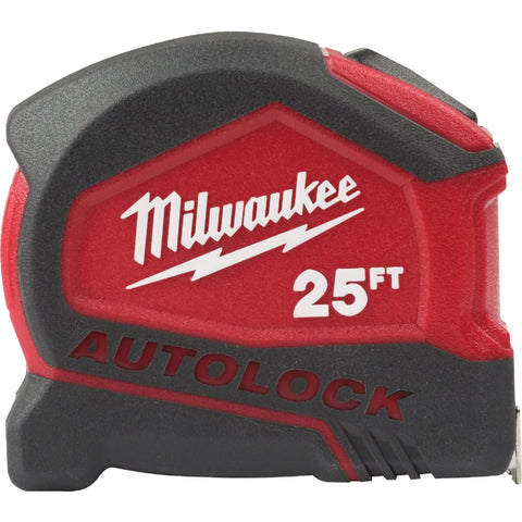 Milwaukee Compact Auto Lock Tape Measure; Mfg #48-22-1825