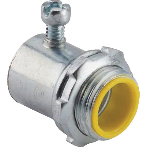 Halex Set Screw Rain-Tight Conduit Connector with Insulated Throat; Mfg #28272