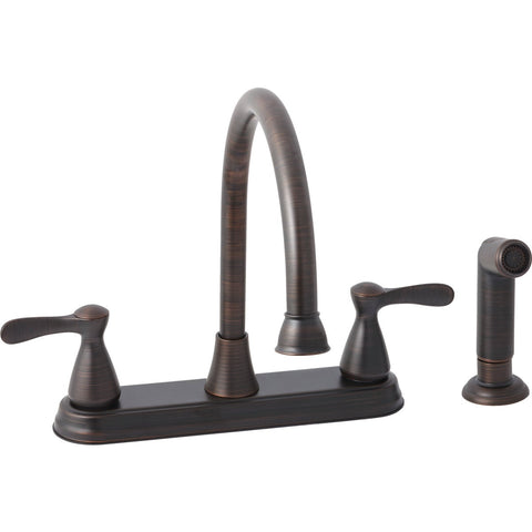 Home Impressions Double Handle Traditional Style Kitchen Faucet With Matching Side Spray; Mfg #F8FA0061RW-JPA1