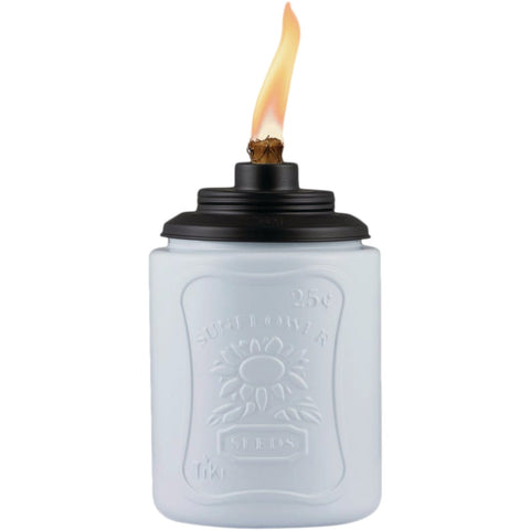 Tiki Sunflower Glass Table Torch; Mfg #1121097