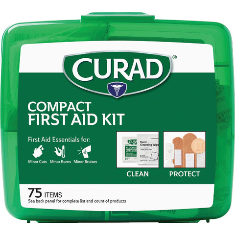 Curad Compact First Aid Kit; Mfg #CURFAK200RB
