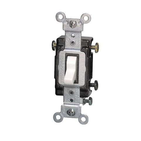 Leviton Grounded Commercial Grade Quiet 3-Way Switch; Mfg #S08-CS315-2WS