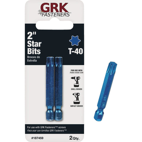 GRK Fasteners Star Drive Impact Screwdriver Bit; Mfg #187459