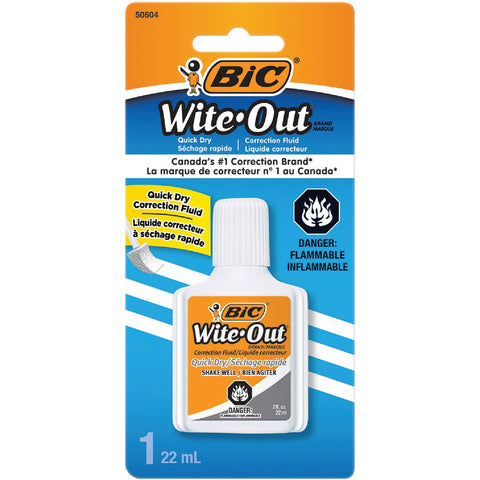 Bic Wite-Out Plus Correction Fluid; Mfg #WOFQDP1WHI