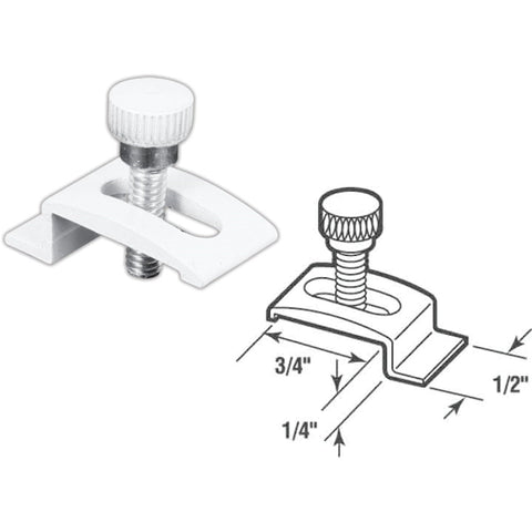 Prime-Line 1/2 In. W. x 1/4 In. H. x 3/4 In. L. Storm Door Panel Clip; Mfg #PL7940