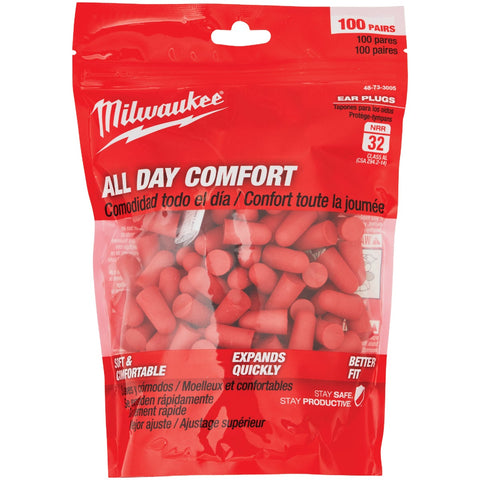 Milwaukee Foam Ear Plugs; Mfg #48-73-3005
