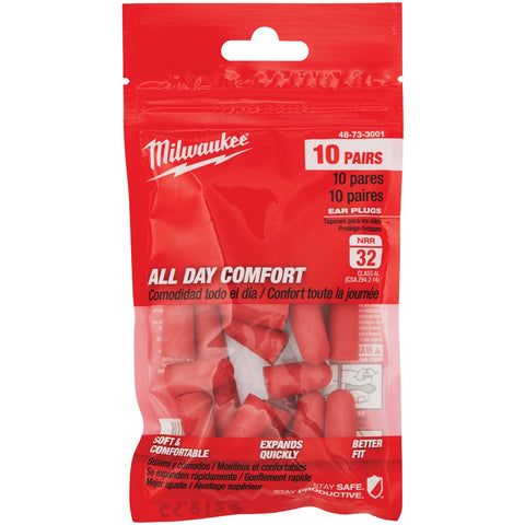 Milwaukee Foam Ear Plugs; Mfg #48-73-3001