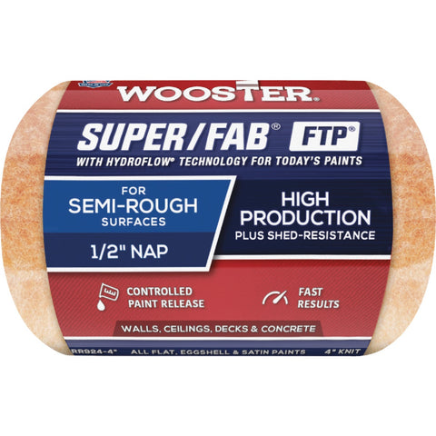 Wooster Super/Fab FTP Knit Fabric Roller Cover; Mfg #RR924-4