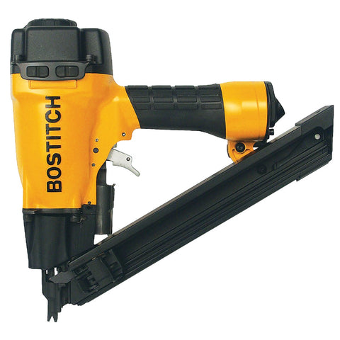 Bostitch 35 Degree Paper Tape Strapshot Metal Connector Framing Nailer with Short Magazine; Mfg #MCN150