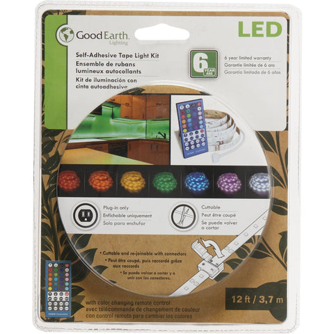 Good Earth Lighting LED Under Cabinet Tape Light With Remote Control; Mfg #AC1068-WHG-12LF0-G