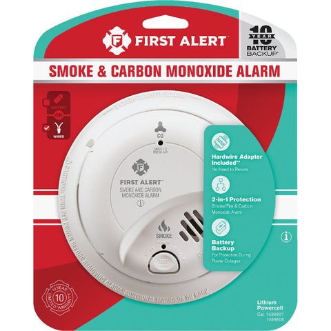 First Alert Hardwired Carbon Monoxide/Smoke Alarm; Mfg #1039807