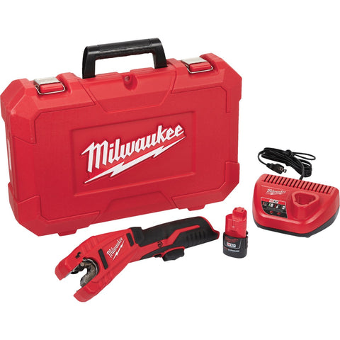 Milwaukee M12 Lithium-Ion Copper Cordless Pipe Cutter Kit; Mfg #2471-21