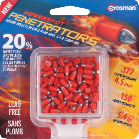 Crosman PowerShot Penetrators Air Gun Pellet Ammunition; Mfg #LF1754