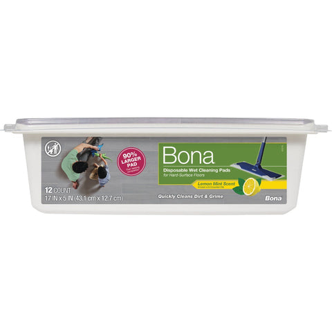 Bona Disposable Wet Cleaning Pads for Hard-Surface Floors; Mfg #AX0003623