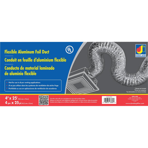 Dundas Jafine UL Aluminum Foil Flexible Ducting; Mfg #AF425ULPZW