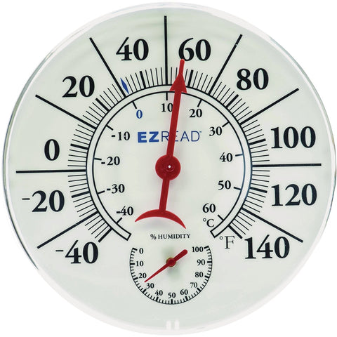 EZRead Dial Thermometer with Hygrometer; Mfg #840-0209