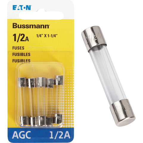 Bussmann Glass Tube Automotive Fuse; Mfg #BP/AGC-1/2-RP