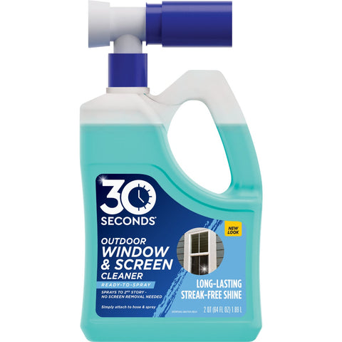 30 Seconds Outdoor Window and Screen Cleaner with Hose End; Mfg #30SWS64J