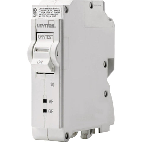 Leviton White Dual Function Breaker; Mfg #R12-LB120-DFR
