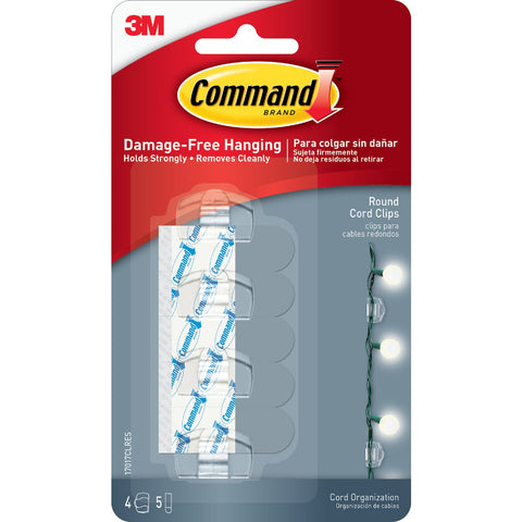 Command Wire Organizer Cord Clip With Adhesive; Mfg #17017CLR-4PK