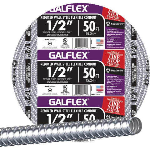 Southwire Steel Flexible Metal Conduit; Mfg #55081805